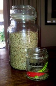 Compare the quantity of home-made to the commercial jar