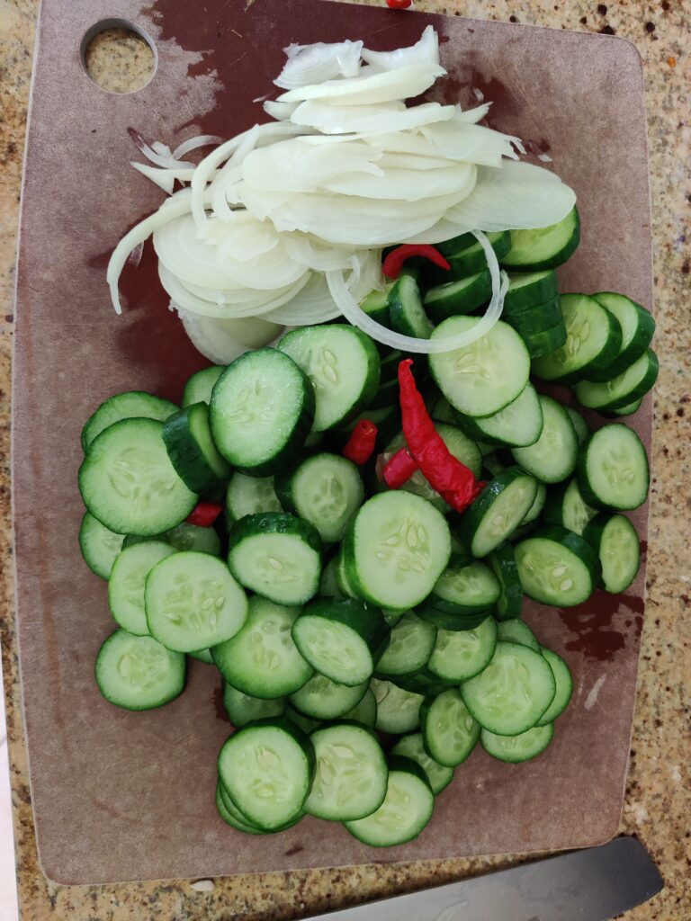 Cucumber And Onions